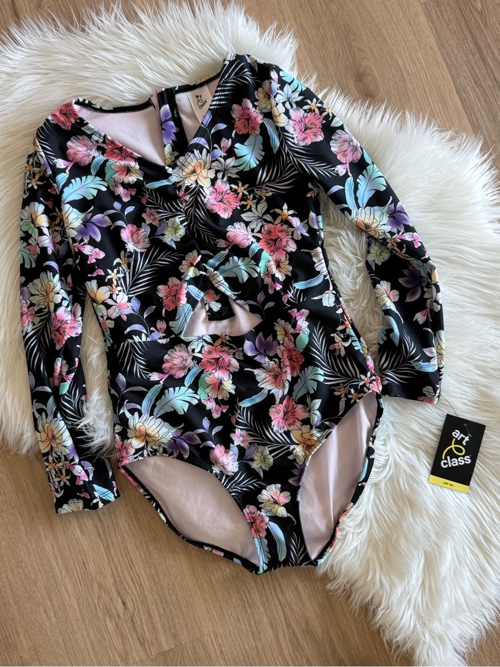 Art Class Junior’s Long sleeve Swimsuit NWT